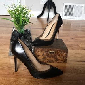 ✈️Zara Genuine Leather Vintage Y2k Stilettos Pumps Pointed Runaway 39 heels